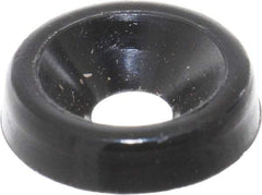 Made in USA - 2.54mm Thick, Black Oxide Finish, Nylon, Standard Countersunk Washer - 3.63mm ID x 11.1mm OD - Eagle Tool & Supply