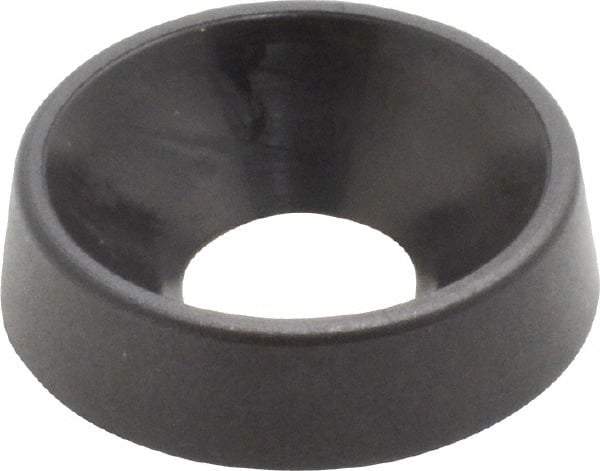 Made in USA - 4.57mm Thick, Black Oxide Finish, Nylon, Standard Countersunk Washer - 6.6mm ID x 17.35mm OD - Eagle Tool & Supply