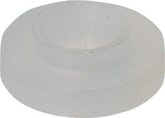 Made in USA - #4 Screw, 1/32" Shoulder Length, Nylon Shoulder Washer - Natural, 0.235" Flange Diam, 3/64" Flange Thickness, 0.115" ID, 0.145" OD - Eagle Tool & Supply