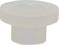 Made in USA - #8 Screw, 1/8" Shoulder Length, Nylon Shoulder Washer - Natural, 11/32" Flange Diam, 1/16" Flange Thickness, 0.173" ID, 0.205" OD - Eagle Tool & Supply