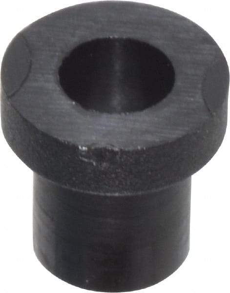 Made in USA - #2 Screw, 1/8" Shoulder Length, Nylon Shoulder Washer - Black, 0.181" Flange Diam, 3/64" Flange Thickness, 0.09" ID, 0.12" OD - Eagle Tool & Supply