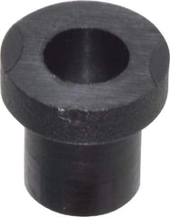 Made in USA - #2 Screw, 1/8" Shoulder Length, Nylon Shoulder Washer - Black, 0.181" Flange Diam, 3/64" Flange Thickness, 0.09" ID, 0.12" OD - Eagle Tool & Supply