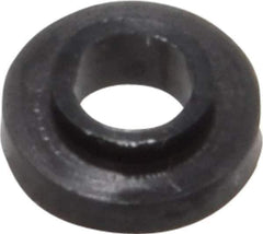 Made in USA - #4 Screw, 1/32" Shoulder Length, Nylon Shoulder Washer - Black, 0.235" Flange Diam, 3/64" Flange Thickness, 0.115" ID, 0.145" OD - Eagle Tool & Supply