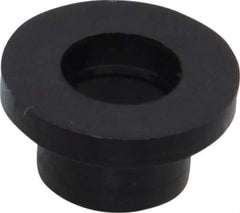Made in USA - #10 Screw, 9/64" Shoulder Length, Nylon Shoulder Washer - Black, 0.399" Flange Diam, 1/16" Flange Thickness, 0.2" ID, 0.26" OD - Eagle Tool & Supply