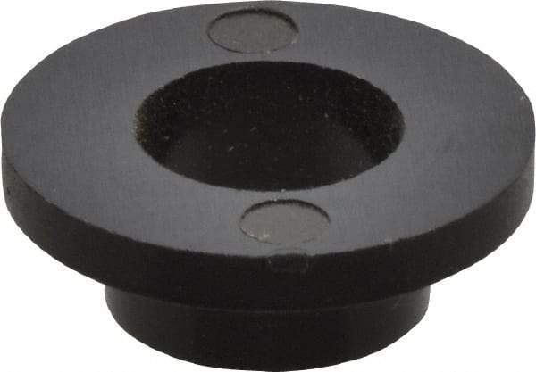 Made in USA - 1/4" Screw, 1/8" Shoulder Length, Nylon Shoulder Washer - Black, 0.513" Flange Diam, 1/16" Flange Thickness, 0.26" ID, 5/16" OD - Eagle Tool & Supply