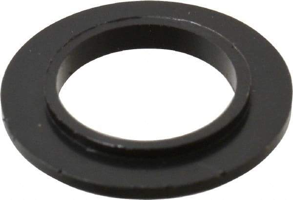 Made in USA - 3/8" Screw, 1/32" Shoulder Length, Nylon Shoulder Washer - Black, 0.622" Flange Diam, 3/64" Flange Thickness, 0.383" ID, 0.434" OD - Eagle Tool & Supply