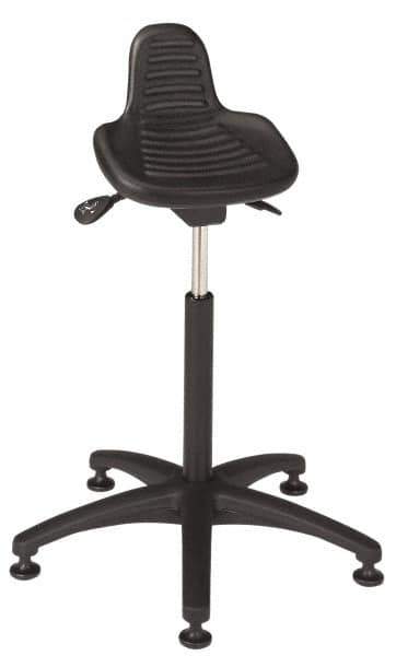 Bevco - Sit-Stand Stool - Polyurethane Seat, Black - Eagle Tool & Supply