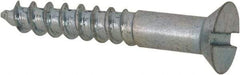 Value Collection - #3, 5/8" OAL, Slotted Drive, Flat Head Wood Screw - Zinc Plated Steel, Grade 2 - Eagle Tool & Supply
