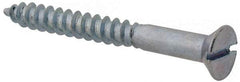 Value Collection - #7, 1-1/2" OAL, Slotted Drive, Flat Head Wood Screw - Zinc Plated Steel, Grade 2 - Eagle Tool & Supply