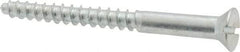 Value Collection - #8, 1-3/4" OAL, Slotted Drive, Flat Head Wood Screw - Zinc Plated Steel, Grade 2 - Eagle Tool & Supply