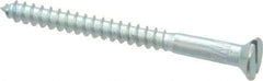 Value Collection - #8, 2" OAL, Slotted Drive, Flat Head Wood Screw - Zinc Plated Steel, Grade 2 - Eagle Tool & Supply