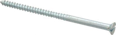 Value Collection - #8, 3" OAL, Slotted Drive, Flat Head Wood Screw - Zinc Plated Steel, Grade 2 - Eagle Tool & Supply