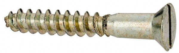 Value Collection - #9, 1-1/4" OAL, Slotted Drive, Flat Head Wood Screw - Eagle Tool & Supply