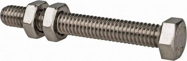 De-Sta-Co - 5/16-18 Stainless Steel Hex Head Tip Clamp Spindle Assembly - 63.5mm Thread Length, 69.09mm OAL, 1/2" Tip Surface Diam, Use with Straight-Line Action Clamps - Eagle Tool & Supply