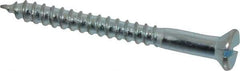 Value Collection - #10, 2" OAL, Slotted Drive, Flat Head Wood Screw - Zinc Plated Steel, Grade 2 - Eagle Tool & Supply