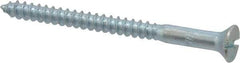 Value Collection - #10, 2-1/2" OAL, Slotted Drive, Flat Head Wood Screw - Zinc Plated Steel, Grade 2 - Eagle Tool & Supply