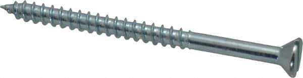 Value Collection - #12, 3" OAL, Slotted Drive, Flat Head Wood Screw - Zinc Plated Steel, Grade 2 - Eagle Tool & Supply