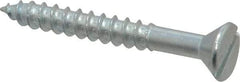 Value Collection - #14, 2" OAL, Slotted Drive, Flat Head Wood Screw - Zinc Plated Steel, Grade 2 - Eagle Tool & Supply