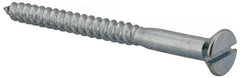 Value Collection - #14, 3" OAL, Slotted Drive, Flat Head Wood Screw - Zinc Plated Steel, Grade 2 - Eagle Tool & Supply
