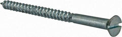 Value Collection - #14, 3-1/2" OAL, Slotted Drive, Flat Head Wood Screw - Zinc Plated Steel, Grade 2 - Eagle Tool & Supply