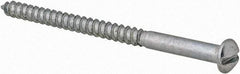 Value Collection - #6, 2" Length Under Head, Slotted Drive, Round Head Wood Screw - Zinc Plated Steel, Grade 2 - Eagle Tool & Supply