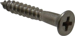 Value Collection - #4, 3/4" OAL, Phillips Drive, Flat Head Wood Screw - Stainless Steel, Grade 18-8 - Eagle Tool & Supply