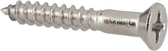 Value Collection - #6, 1" OAL, Phillips Drive, Flat Head Wood Screw - Stainless Steel, Grade 18-8 - Eagle Tool & Supply