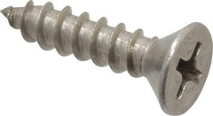 Value Collection - #8, 3/4" OAL, Phillips Drive, Flat Head Wood Screw - Stainless Steel, Grade 18-8 - Eagle Tool & Supply