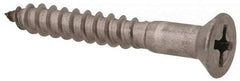 Value Collection - #8, 1-1/4" OAL, Phillips Drive, Flat Head Wood Screw - Stainless Steel, Grade 18-8 - Eagle Tool & Supply