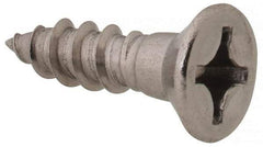 Value Collection - #10, 3/4" OAL, Phillips Drive, Flat Head Wood Screw - Stainless Steel, Grade 18-8 - Eagle Tool & Supply