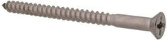 Value Collection - #12, 3" OAL, Phillips Drive, Flat Head Wood Screw - Stainless Steel, Grade 18-8 - Eagle Tool & Supply