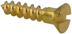 Value Collection - #6, 5/8" OAL, Phillips Drive, Flat Head Wood Screw - ASME B18.6.1, Brass - Eagle Tool & Supply