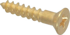 Value Collection - #6, 3/4" OAL, Phillips Drive, Flat Head Wood Screw - ASME B18.6.1, Brass - Eagle Tool & Supply