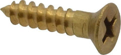 Value Collection - #8, 3/4" OAL, Phillips Drive, Flat Head Wood Screw - ASME B18.6.1, Brass - Eagle Tool & Supply
