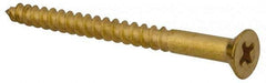 Value Collection - #8, 2" OAL, Phillips Drive, Flat Head Wood Screw - ASME B18.6.1, Brass - Eagle Tool & Supply