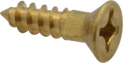 Value Collection - #10, 3/4" OAL, Phillips Drive, Flat Head Wood Screw - ASME B18.6.1, Brass - Eagle Tool & Supply