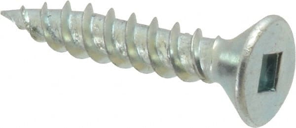 Value Collection - #10, 1" OAL, Square Drive, Flat Head Wood Screw - Eagle Tool & Supply