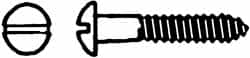Value Collection - #6, 1" Length Under Head, Slotted Drive, Round Head Wood Screw - Eagle Tool & Supply