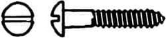 Value Collection - #5, 3/4" Length Under Head, Slotted Drive, Round Head Wood Screw - Zinc Plated Steel, Grade 2 - Eagle Tool & Supply