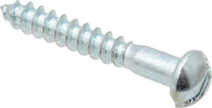 Value Collection - #4, 3/4" Length Under Head, Slotted Drive, Round Head Wood Screw - Zinc Plated Steel, Grade 2 - Eagle Tool & Supply