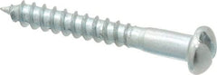 Value Collection - #8, 1-1/4" Length Under Head, Slotted Drive, Round Head Wood Screw - Zinc Plated Steel, Grade 2 - Eagle Tool & Supply