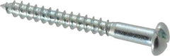 Value Collection - #8, 1-1/2" Length Under Head, Slotted Drive, Round Head Wood Screw - Zinc Plated Steel, Grade 2 - Eagle Tool & Supply