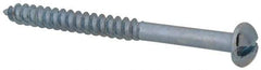 Value Collection - #8, 2" Length Under Head, Slotted Drive, Round Head Wood Screw - Zinc Plated Steel, Grade 2 - Eagle Tool & Supply
