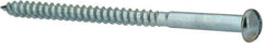 Value Collection - #8, 2-1/2" Length Under Head, Slotted Drive, Round Head Wood Screw - Zinc Plated Steel, Grade 2 - Eagle Tool & Supply