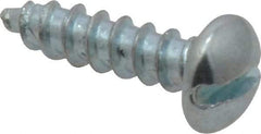 Value Collection - #10, 3/4" Length Under Head, Slotted Drive, Round Head Wood Screw - Zinc Plated Steel, Grade 2 - Eagle Tool & Supply