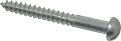 Value Collection - #10, 1-3/4" Length Under Head, Slotted Drive, Round Head Wood Screw - Zinc Plated Steel, Grade 2 - Eagle Tool & Supply