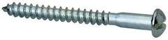 Value Collection - #10, 2" Length Under Head, Slotted Drive, Round Head Wood Screw - Zinc Plated Steel, Grade 2 - Eagle Tool & Supply