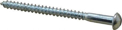 Value Collection - #10, 2-1/2" Length Under Head, Slotted Drive, Round Head Wood Screw - Zinc Plated Steel, Grade 2 - Eagle Tool & Supply