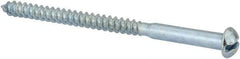 Value Collection - #10, 3" Length Under Head, Slotted Drive, Round Head Wood Screw - Zinc Plated Steel, Grade 2 - Eagle Tool & Supply