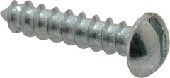 Value Collection - #12, 1" Length Under Head, Slotted Drive, Round Head Wood Screw - Zinc Plated Steel, Grade 2 - Eagle Tool & Supply